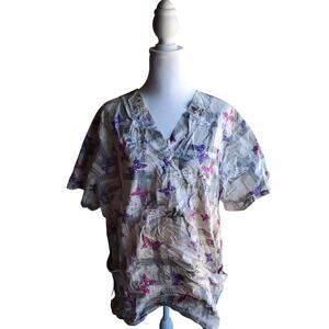 Woman's Butterfly Scrub - Size XL - 20 W x 26 L